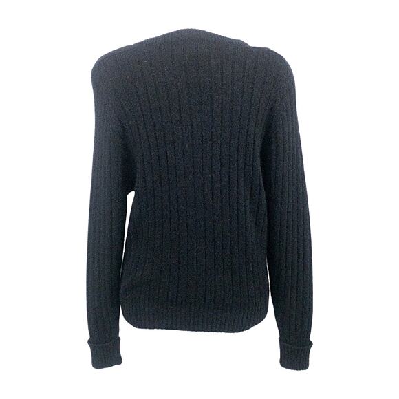 Hasting & Smith Black Wool Angora Ribbed Sweater Women’s Small Vintage - Picture 3 of 10